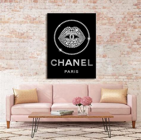 teal chanel wall art